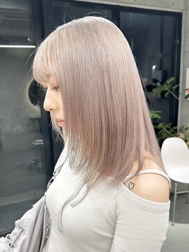 ソル ジングウマエ(SOL JINGUMAE) ホワイトベージュカラーインナーカラーグレージュカラーブリーチ