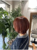 【ADORE横浜】オレンジ×ショートボブ