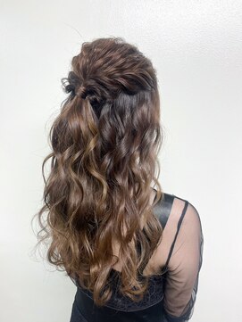 バブルス 春日部店(BUBBLES) ロープ編みハーフアップ