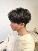 センターパートショートニュアンスパーマ