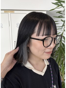 リシェイル(RICHAIR) インナーグレー×切りっぱなしボブ＊