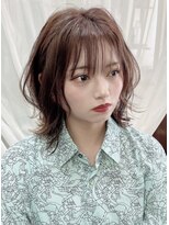 ヘアー カフェ コトノハ(hair cafe kotonoha) 【コトノハ】フェイスレイヤーおくれ毛シースルーバングくびれ
