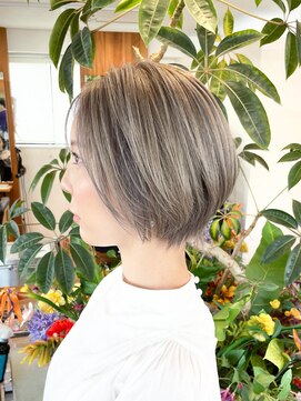 エルサリープアネックス 神戸三宮(Elsaleap annex) 【ショートカット/ボブ】くびれショート×グレージュカラー