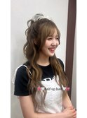 高めハーフアップ♪