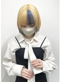 【tomomi＊ウルフ　ブロンド　デザインカラー　ショートウルフ】