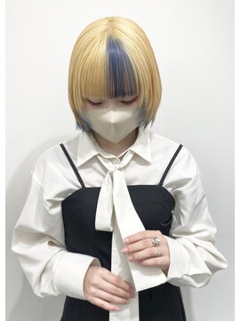 アンリ(Anli) 【tomomi＊ウルフ　ブロンド　デザインカラー　ショートウルフ】