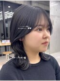 美髪シアーカラーピンクブラウンショートカット切りっぱなしボブ