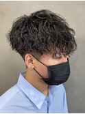 シャドウパーマメンズカットスパイラルパーマツイスパ波巻き