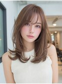 【Special OSAKA】ミディアムレイヤー/ライトブラウン/顔まわり