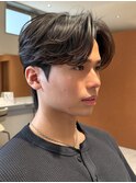 メンズヘアセンターパートダウンパーマカルマパーマ