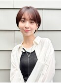 ハンサムショート/丸みショートボブ/20代30代40代50代/顔周り