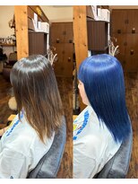 ジーワンヘアー(G1 HAIR)&nbsp;【ブリーチ】　インディゴブルー