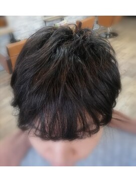 今日は美容院 くせ毛風のワンカールパーマ/初めの一歩