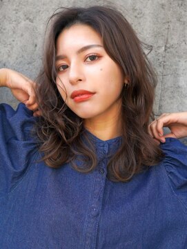 ラフィス ヘアー ルーム 難波本店(La fith hair room) 【La fith】センターパート×デジタルパーマ