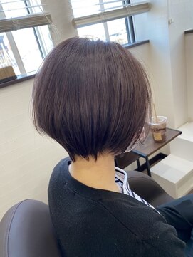 ヘアー ワンアビル(Hair One Abile) 大人マッシュショートボブ×マルチパープル