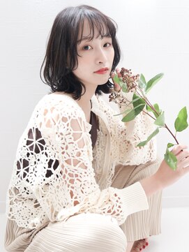 スリール バイ ミリー 江坂(Sourire by milly) 【Sourir江坂】外ハネボブウルフグレージュカラーココアベージュ