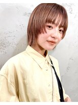 ノラ ヘアーサロン(NORA HAIR SALON)&nbsp;顔まわりカット×ピンクベージュ