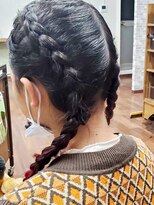 ビリーフイヴ(belief eve)&nbsp;◆◆オシャレに裏編み込み＆毛先カラーで大人レッド◆◆