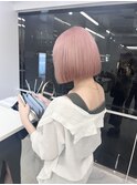 ケアブリーチ使用の淡いペールピンク☆担当Manae