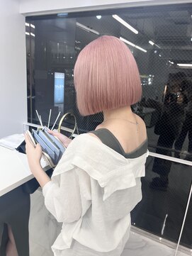 ランテルディ 渋谷(LANTERDIT) ケアブリーチ使用の淡いペールピンク☆担当Manae