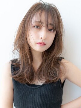 アンスリウム 吹田(Anthurium) ミディアムレイヤー/大人可愛い/髪質改善/シースルーバング