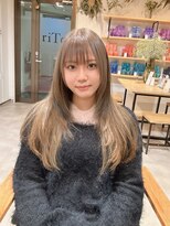 リト(riTo)&nbsp;20代暗めカラーデザインカラーロングオリーブグレージュベージュ