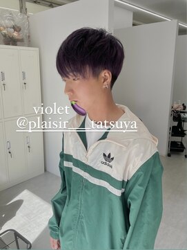 プレジールバイラファブリック(PLAISIR by LA FABRIQUE) PLAISIR/佐々木　ヴァイオレットカラー　メンズマッシュ　草加