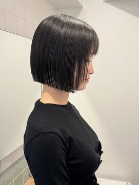 ラフ 新宿(Laff) 新宿切りっぱなしボブミニボブぱつっとボブ暗髪ボブ/髪質改善