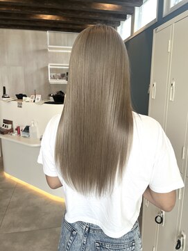 プラス ファースト ヘア(Plus 1st) ミルクティーグレージュ×髪質改善トリートメント