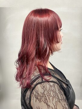 イロハ(IROHA) ワインレッド×姫カットレイヤー