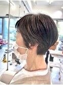 アシメマロンショート
