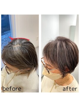 ジービージー(GBG) ショートボブ40代50代グレイカラー白髪染め白髪ぼかし