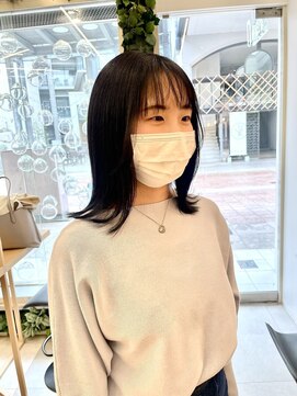 エイトヘアー(8 HAIR) 外ハネボブ×ブルーブラック