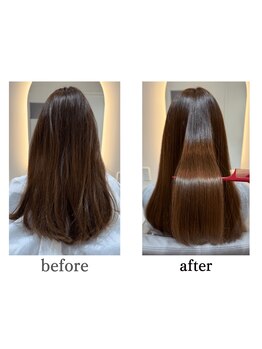 髪の芯から改善する髪質改善トリートメントで驚くほどのツヤ髪へ！是非一度体験ください◎