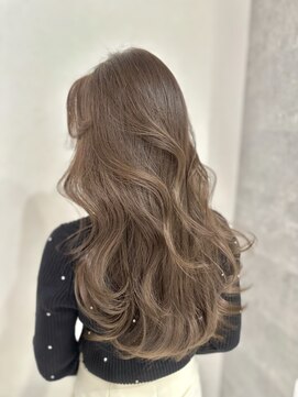 アクション 心斎橋店(ACTION) 20代30代大人可愛いレイヤーカットブリーチ無しオリーブベージュ