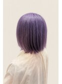 スモーキーラベンダー×シースルーボブ