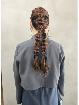 リンダイーロ(Linda Hiro) 【札幌円山】ヘアセット/編みおろしツイン/結婚式