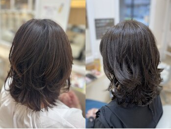 ユニティ 橋本店の写真/艶感のあるパーマ♪毛先まで柔らかなフォルムに一目惚れ…！イメチェンにもおすすめ◎【橋本/髪質改善】