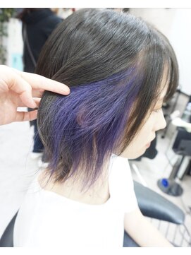 ヘアテリア リュウ 大塚(hair teria ryu) イヤリングカラー/パープル/ショートウルフ