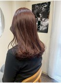 ブリーチなしケアカラー/まろやかピンクブラウン/20代