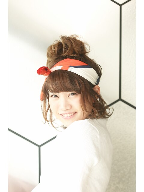 【Aju-r hair design】スカーフヘアアレンジ
