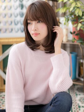 カバーヘアアンドスパ ブリス 浦和(COVER HAIR&SPA bliss) 斜めバング小顔ワンカールヘルシースタイルc5浦和20代30代40代