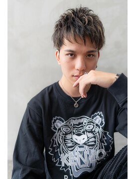 オースティン 登戸向ケ丘遊園(AUSTIN) ツイストパーマ七三オールバックマッシュウルフスリークショート