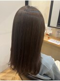 アッシュグレー×暗髪カラー