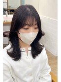 韓国前髪顔周り×美髪レイヤー[横浜/縮毛矯正/前髪縮毛矯正]
