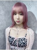 ピンクカラー/韓国ヘア/ケアブリーチ/ダブルカラー/渋谷/渋谷駅