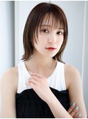 ◯ボブレイヤーカットシンプルストレートぱっつん前髪大人女子