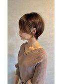 髪質改善ショートボブ/白髪ボカシハイライト/