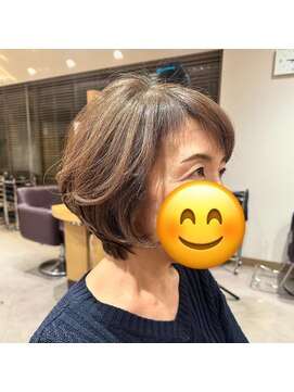 ユウヘアー 石川橋店(U Hair) 似合わせカット/大人ショートボブ/艶カラー