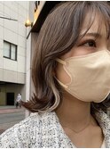 20代30代ウルフインナーカラー立体感小顔丸み乾かすだけ